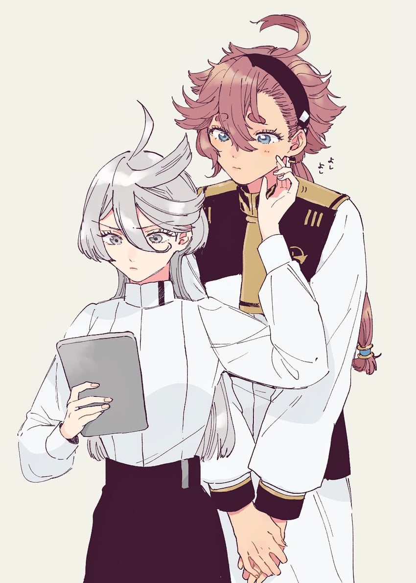 suletta mercury and miorine rembran (gundam and 1 more) drawn by oosawa_yayoi