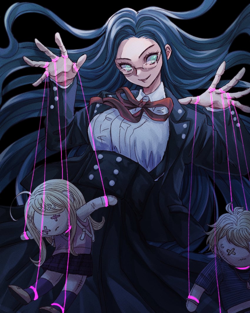 akamatsu kaede, amami rantaro, and shirogane tsumugi (danganronpa and 1 more) drawn by midori_(310ri_21)