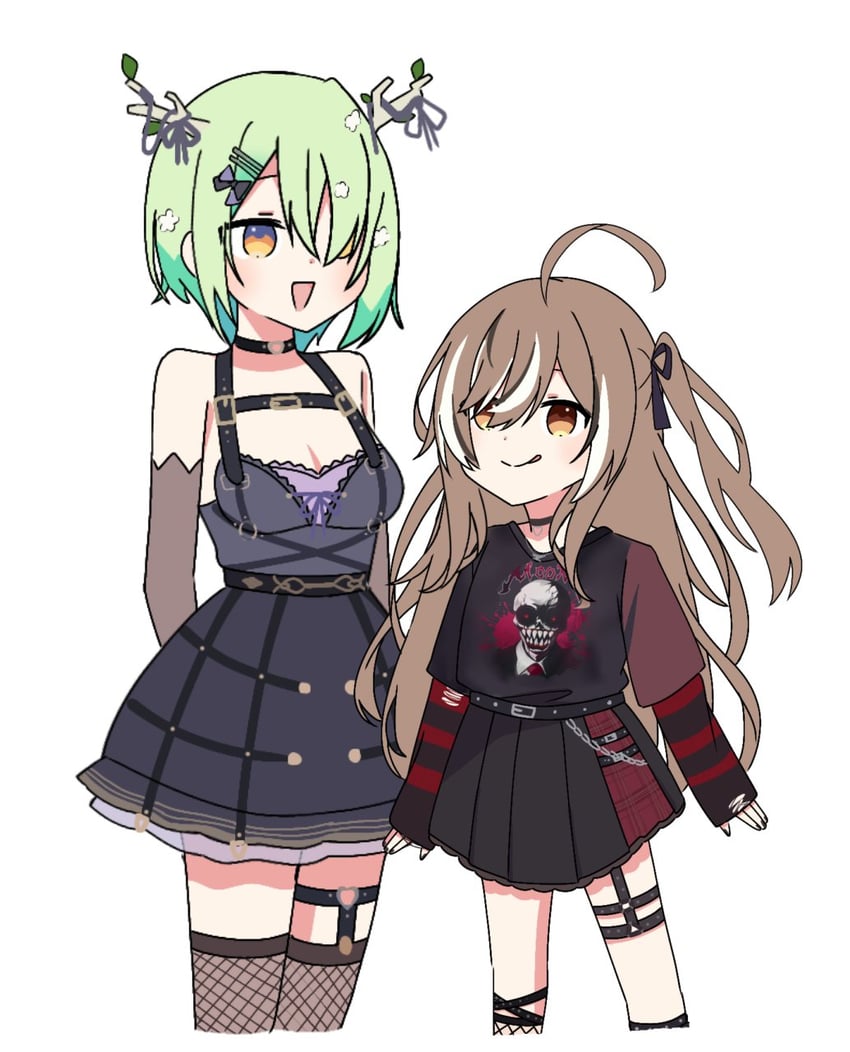 nanashi mumei, ceres fauna, and nightmare (hololive and 1 more) drawn by giao2_ng