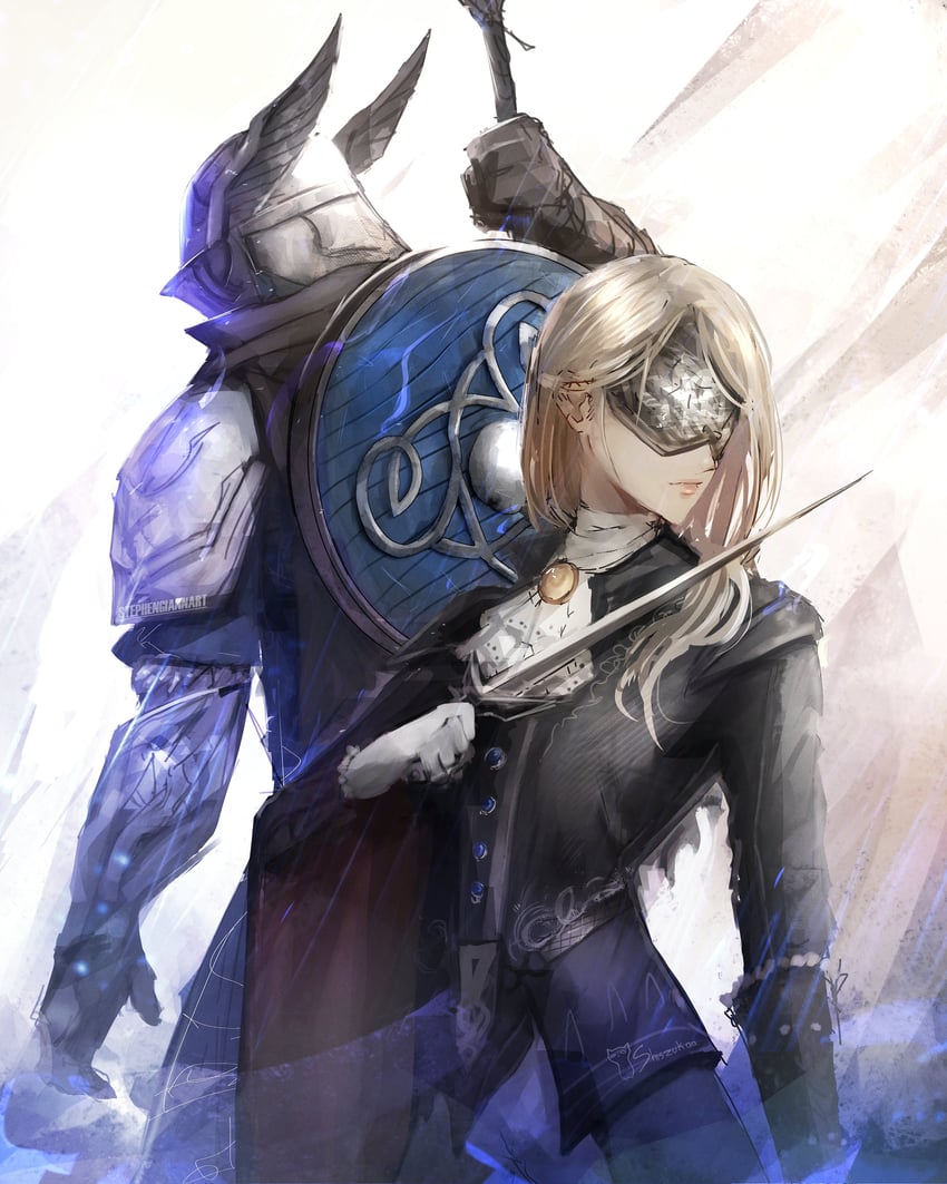 wylder and duchess (elden ring and 1 more) drawn by stephengiannart