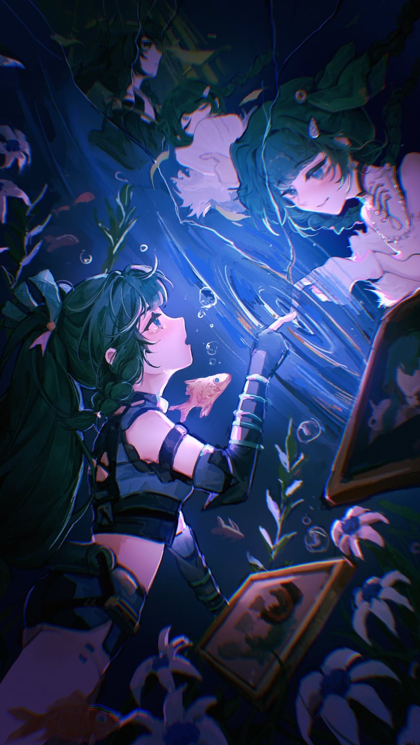 zhu yuan and qingyi (zenless zone zero) drawn by sandysoon610