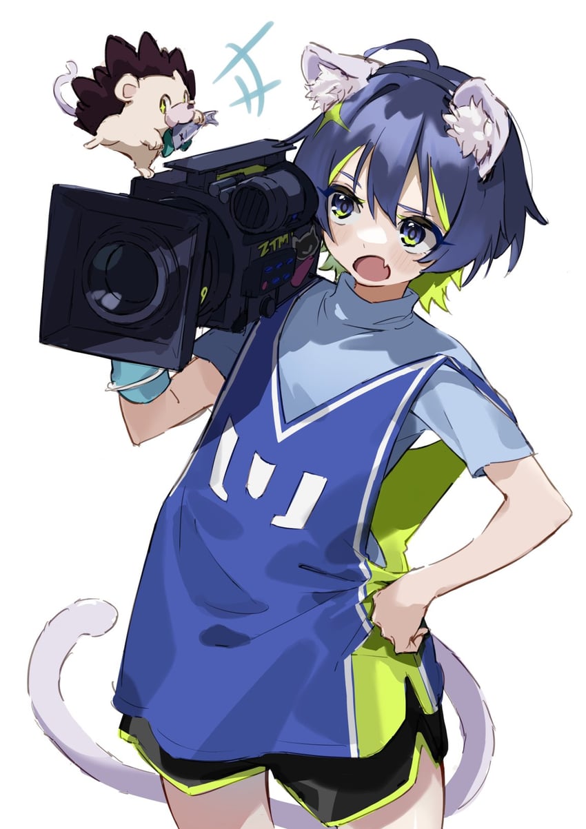 nira-chan and uniguri (zutto mayonaka de ii no ni and 1 more) drawn by oguri_(oguri_yuta)