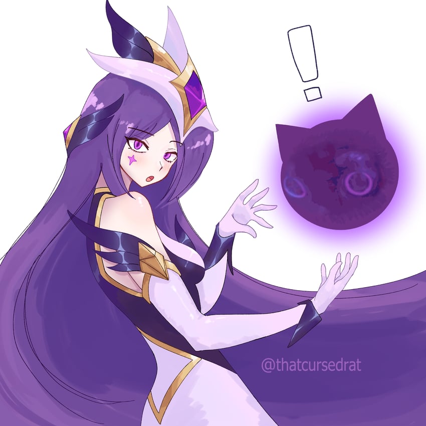 syndra and star guardian syndra (league of legends) drawn by thatcursedrat