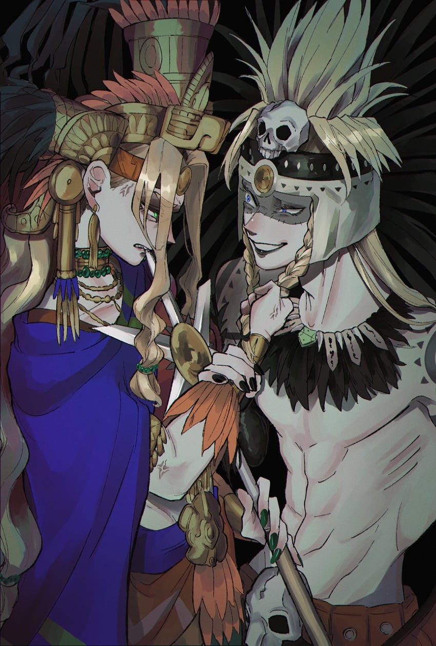 tezcatlipoca and quetzalcoatl (fate and 1 more) drawn by ca_(ca_gemini)