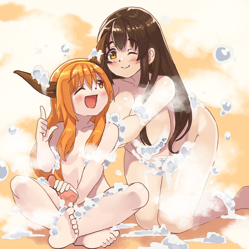 hakurei reimu, ibuki suika, kanna, and yamin (touhou and 1 more) drawn by mo-fu