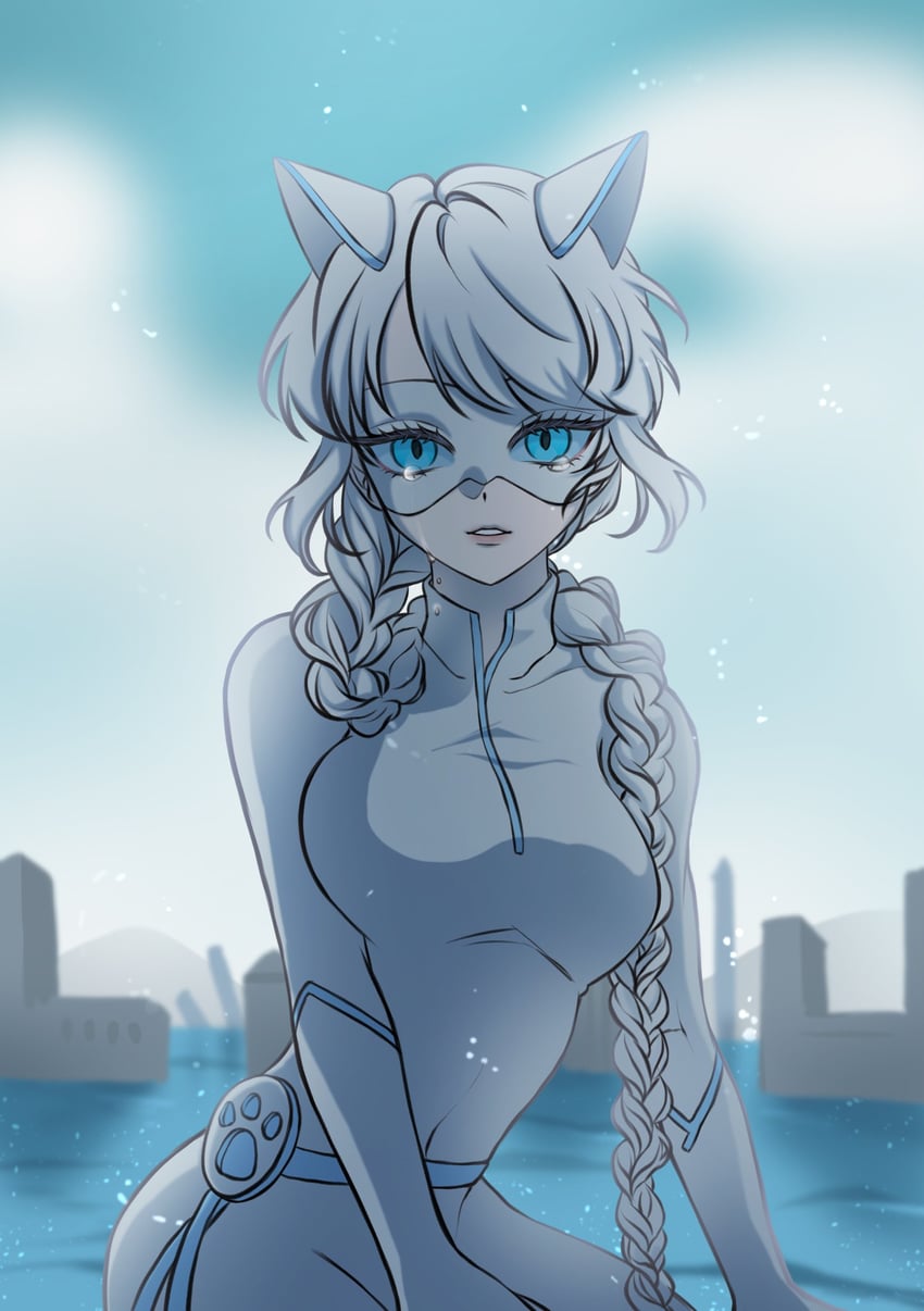 marinette dupain-cheng and lady noir (miraculous ladybug) drawn by akaahtm1107