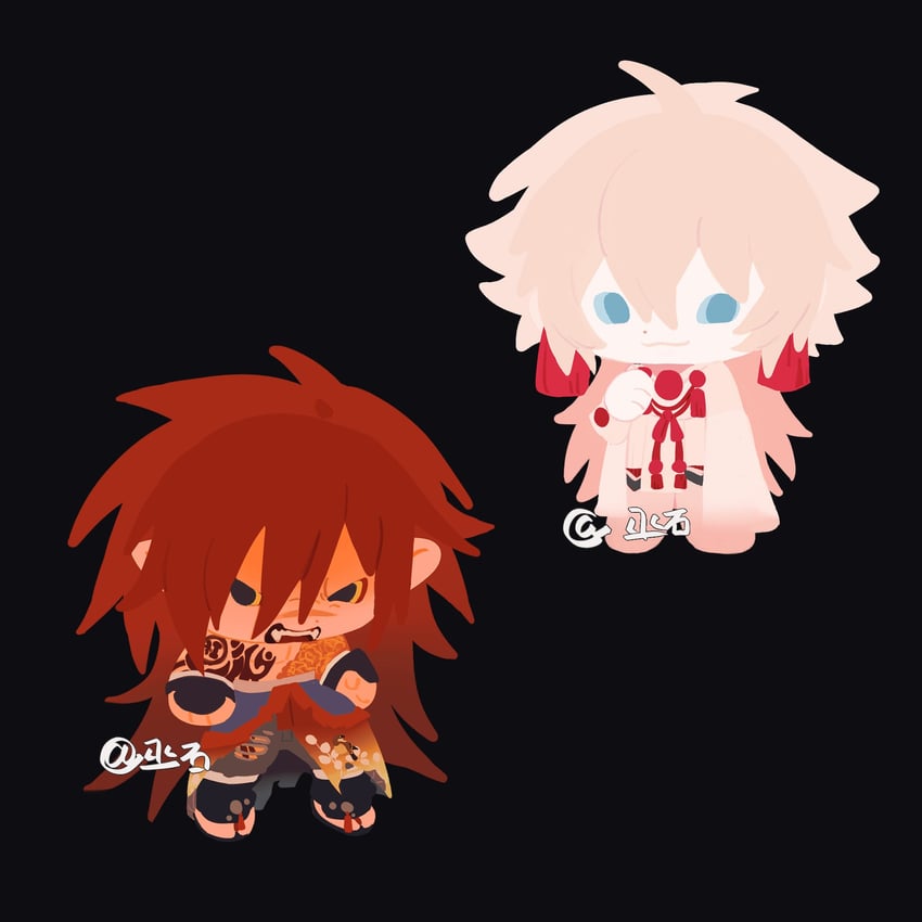 seragaki aoba and koujaku (dramatical murder and 1 more) drawn by wushi_stoneee