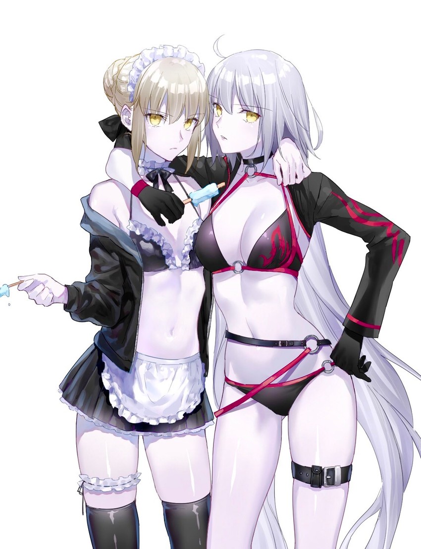 artoria pendragon, jeanne d'arc alter, and saber alter (fate and 1 more) drawn by nipi27