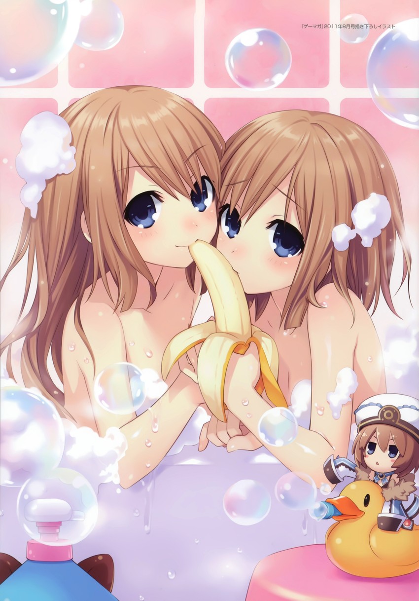 blanc, rom, ram, and dogoo (neptune and 1 more) drawn by tsunako