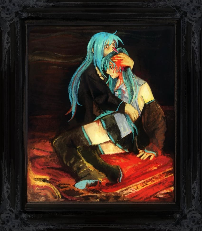 hatsune miku (vocaloid and 1 more) drawn by doriansrooms
