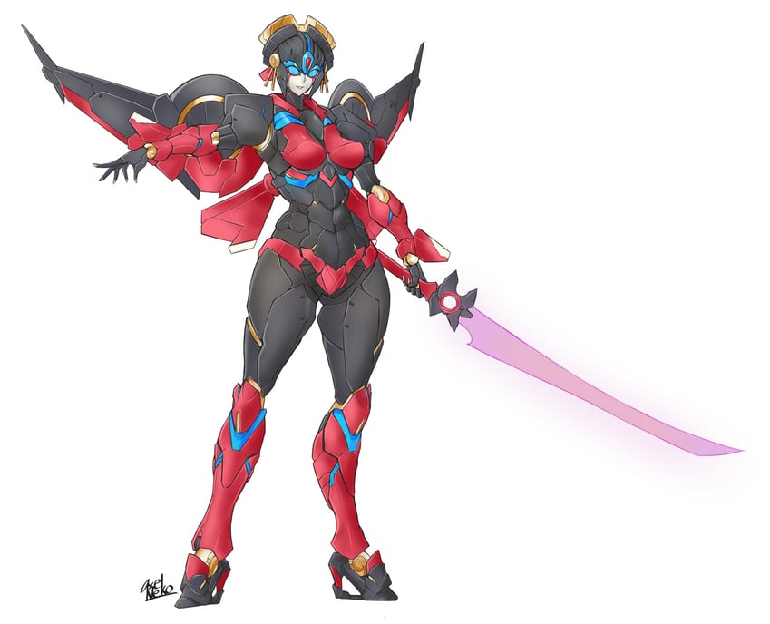 windblade (transformers and 1 more) drawn by axelnekokitty