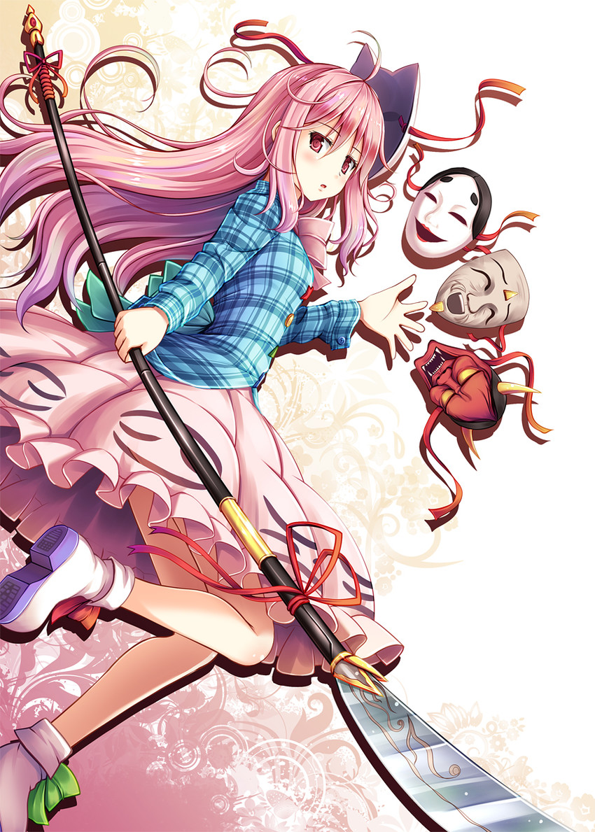 hata no kokoro (touhou) drawn by akashio_(loli_ace)