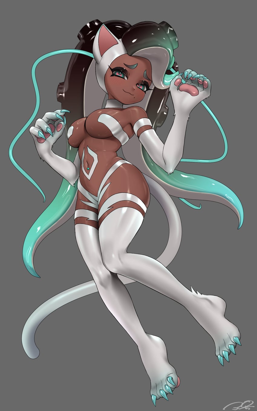 marina and felicia (splatoon and 1 more) drawn by puchiman