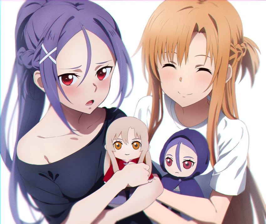 asuna and mito (sword art online and 1 more) drawn by nuguri444