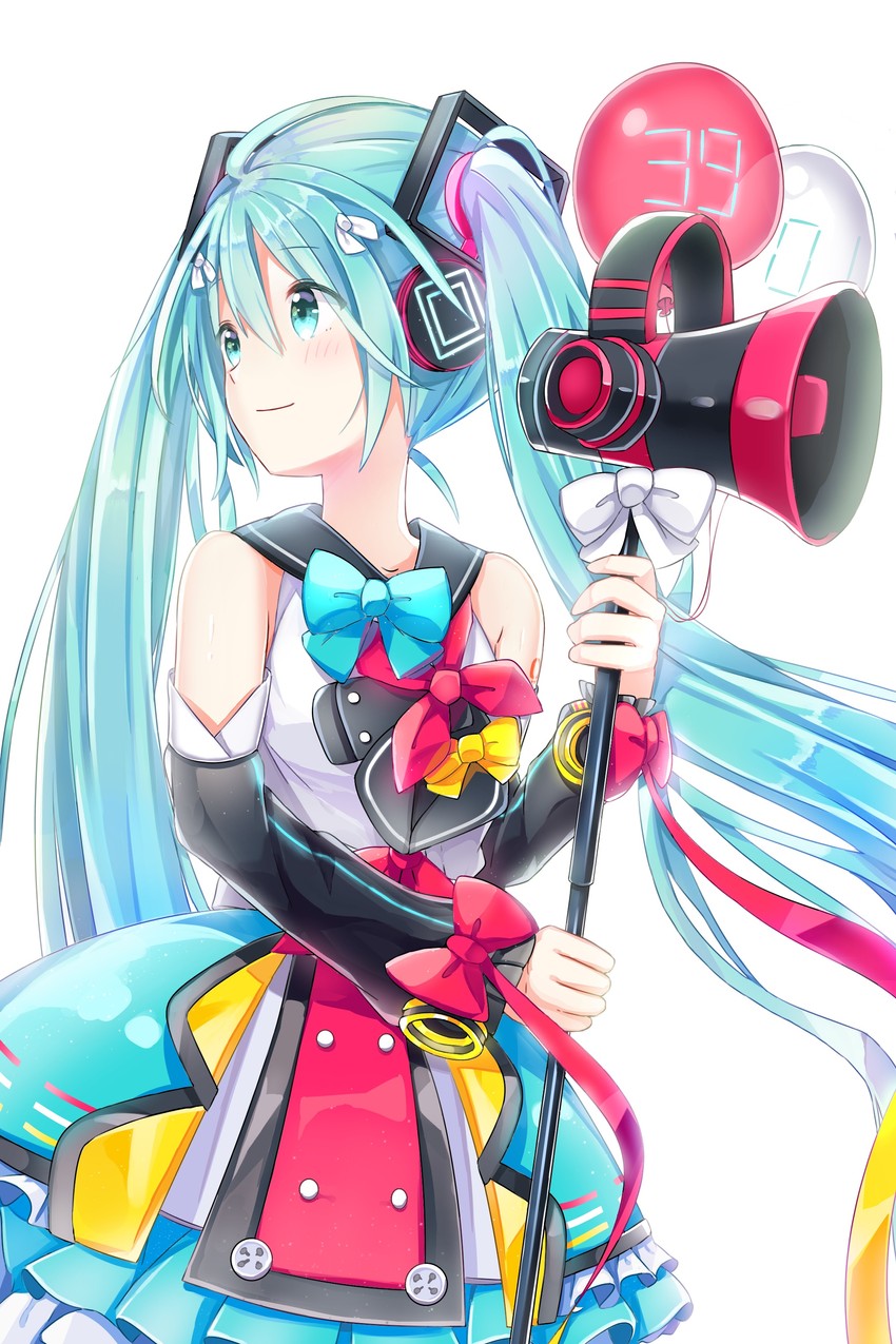 hatsune miku and magical mirai miku (vocaloid and 1 more) drawn by tsukiringo