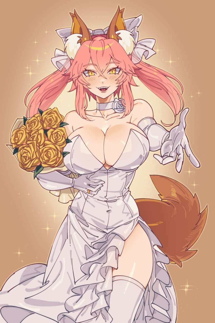 tamamo and tamamo no mae (fate and 1 more) drawn by galadysp