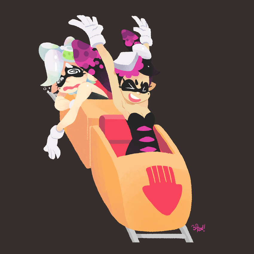 callie and marie (splatoon and 1 more) drawn by 3d_rod!