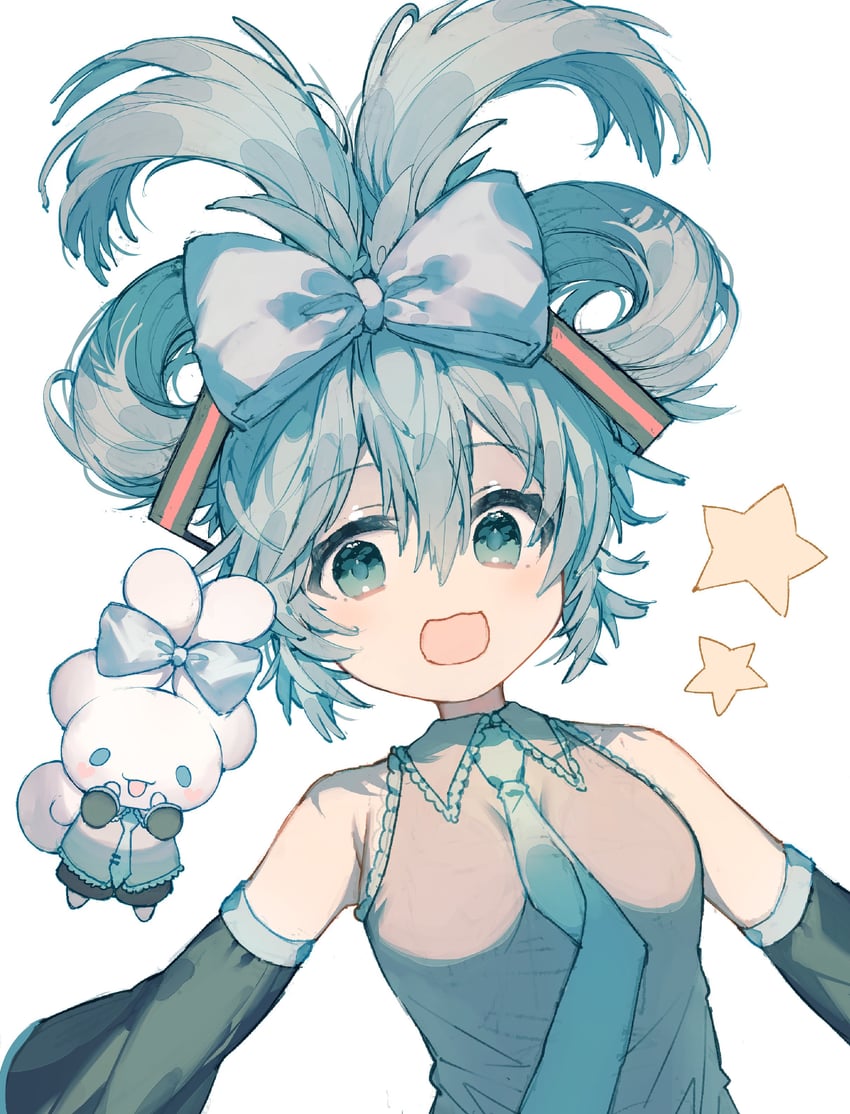 hatsune miku, cinnamoroll, and cinnamiku (vocaloid and 2 more) drawn by deep_(deep4946)