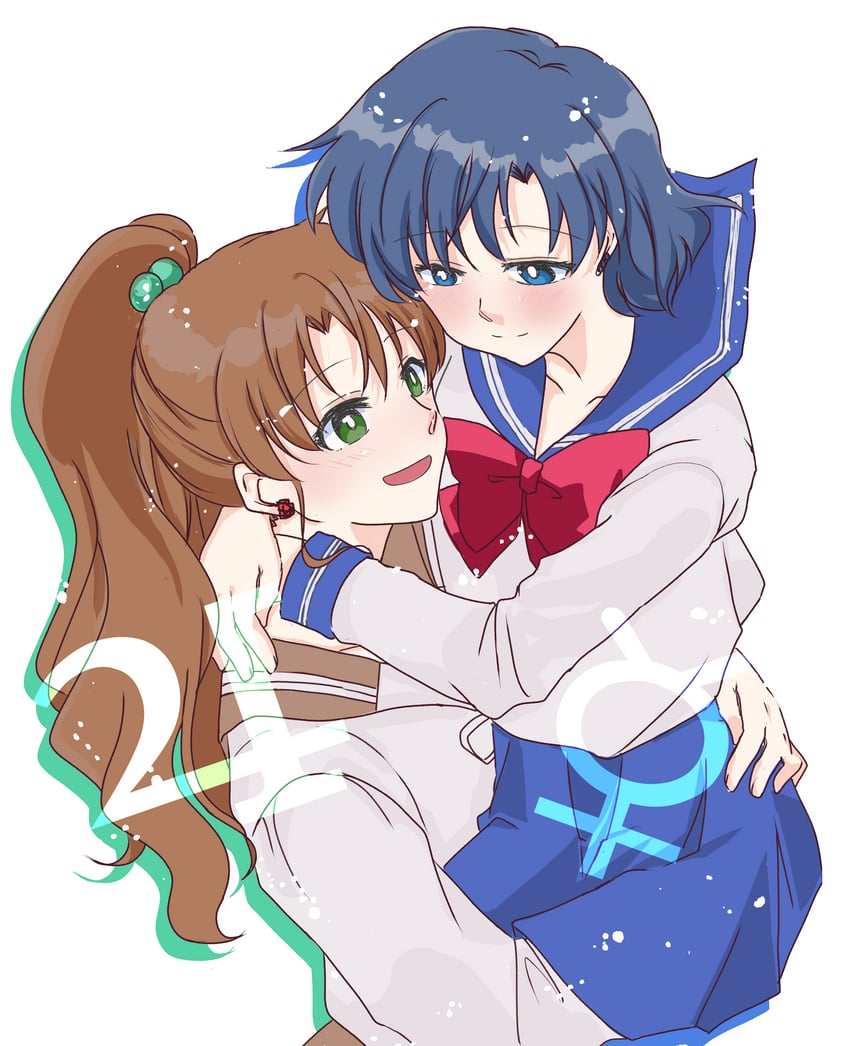 mizuno ami and kino makoto (bishoujo senshi sailor moon) drawn by amkt