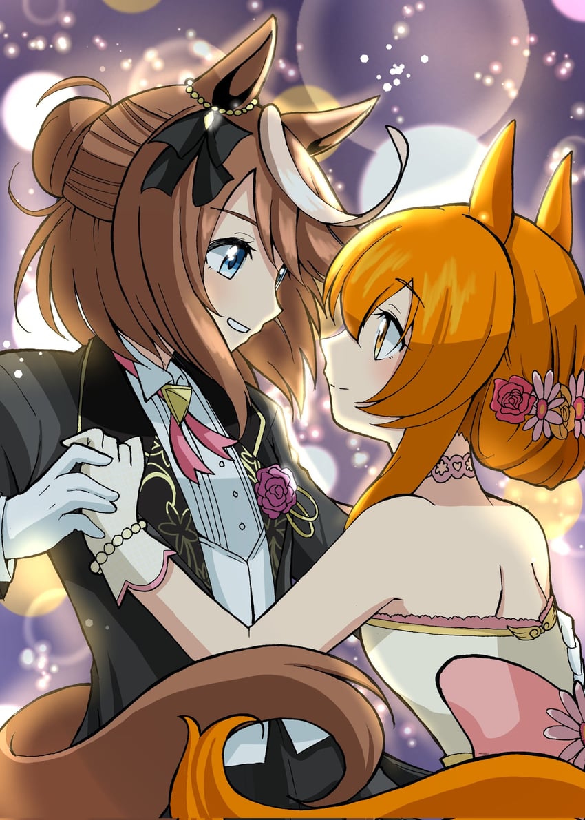 tokai teio and mayano top gun (umamusume) drawn by emapippi