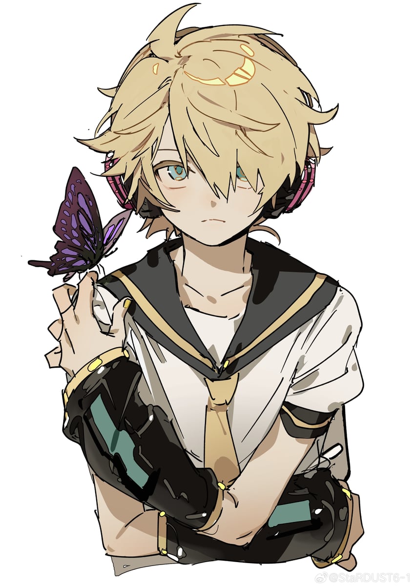 kagamine len (vocaloid and 1 more) drawn by zhibuji_loom