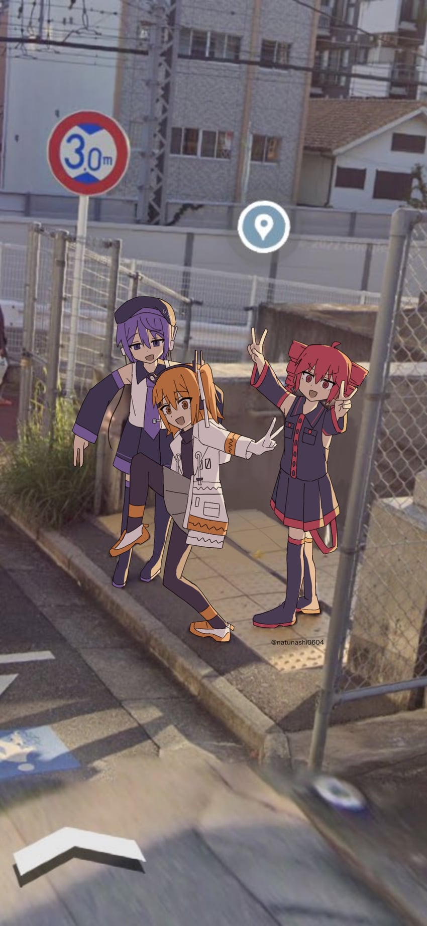 kasane teto, adachi rei, and utane uta (utau) drawn by natunashi