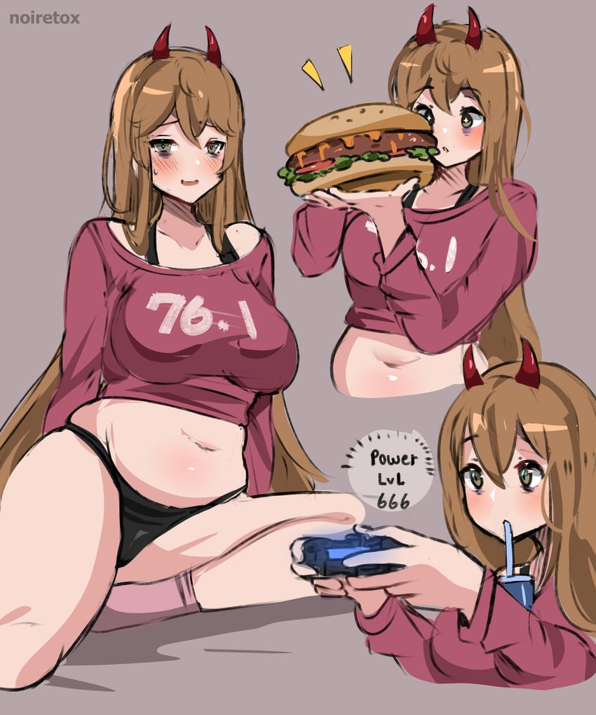 power and neet girl (original and 1 more) drawn by noiretox