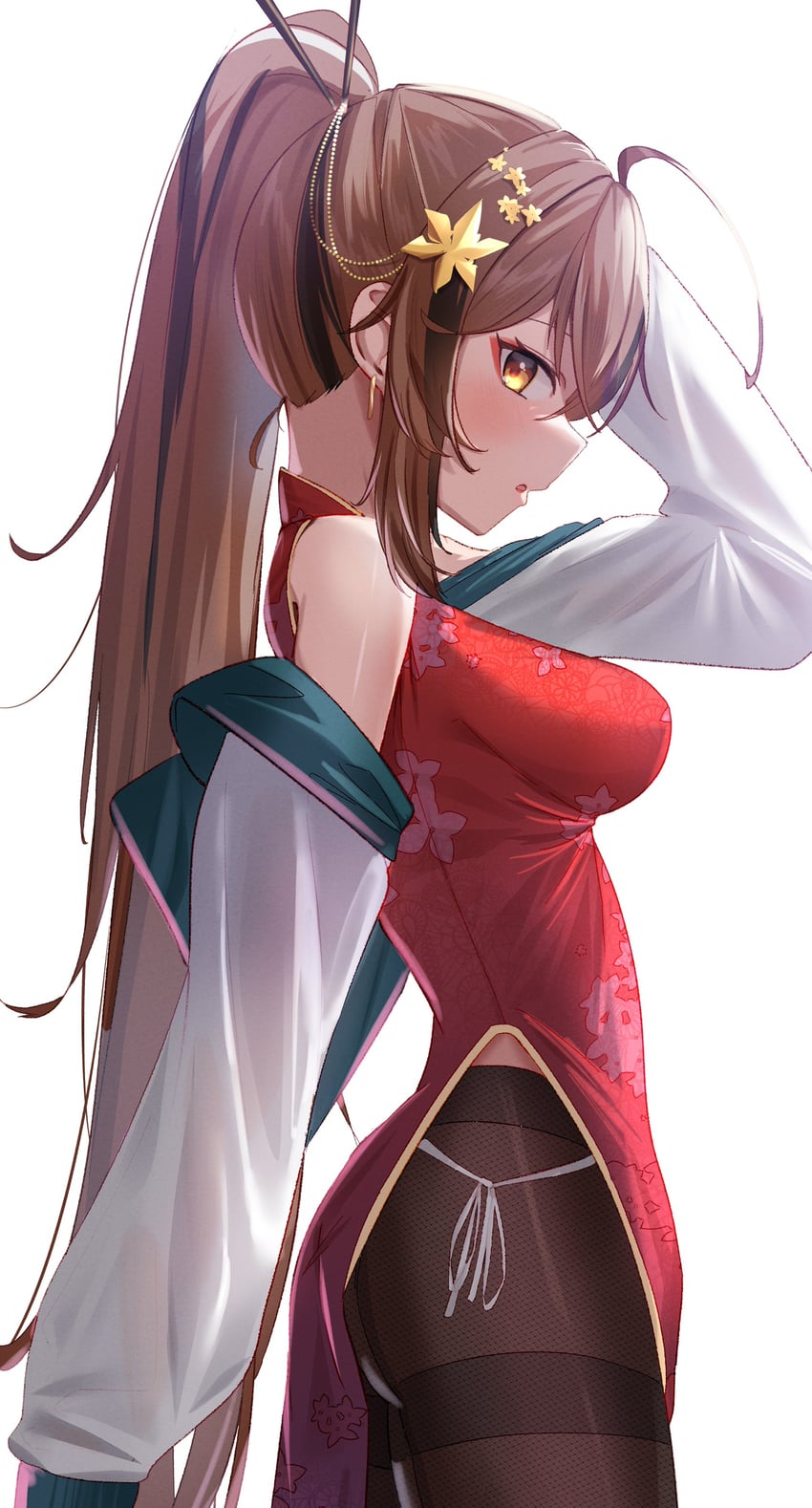 nanashi mumei (hololive and 1 more) drawn by alphaart
