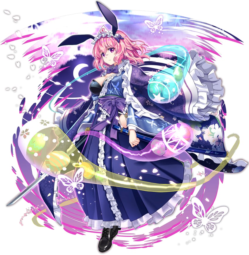 saigyouji yuyuko (touhou and 1 more) drawn by rotte_(1109)