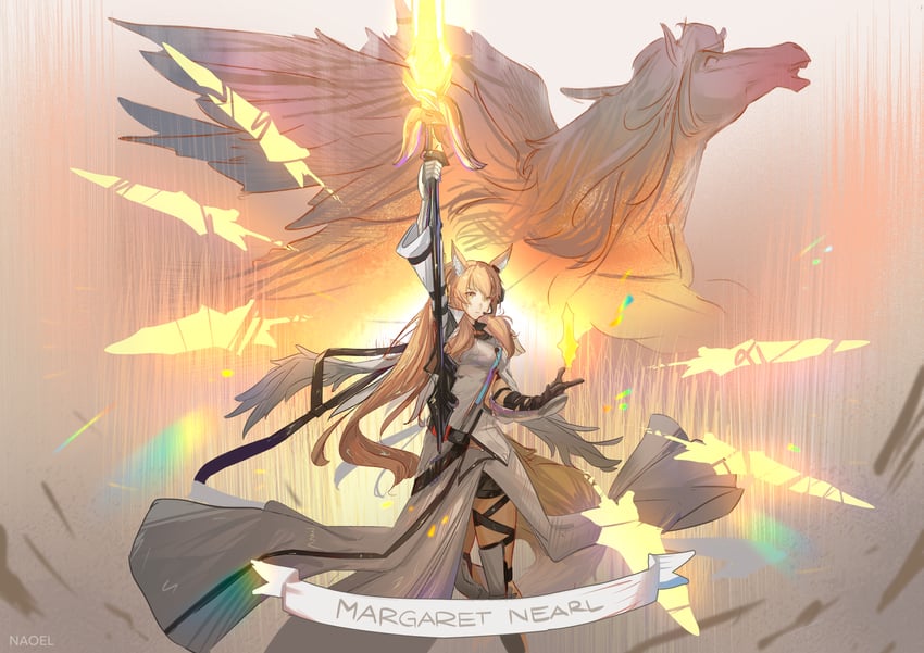 nearl and nearl the radiant knight (arknights) drawn by naoel_(naoel_art)