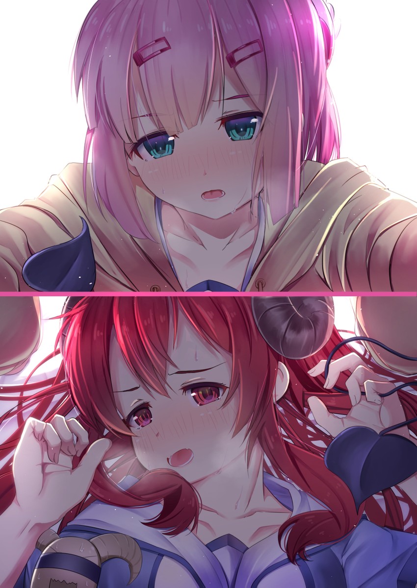 yoshida yuuko, chiyoda momo, and lilith (machikado mazoku) drawn by mad_(hazukiken)