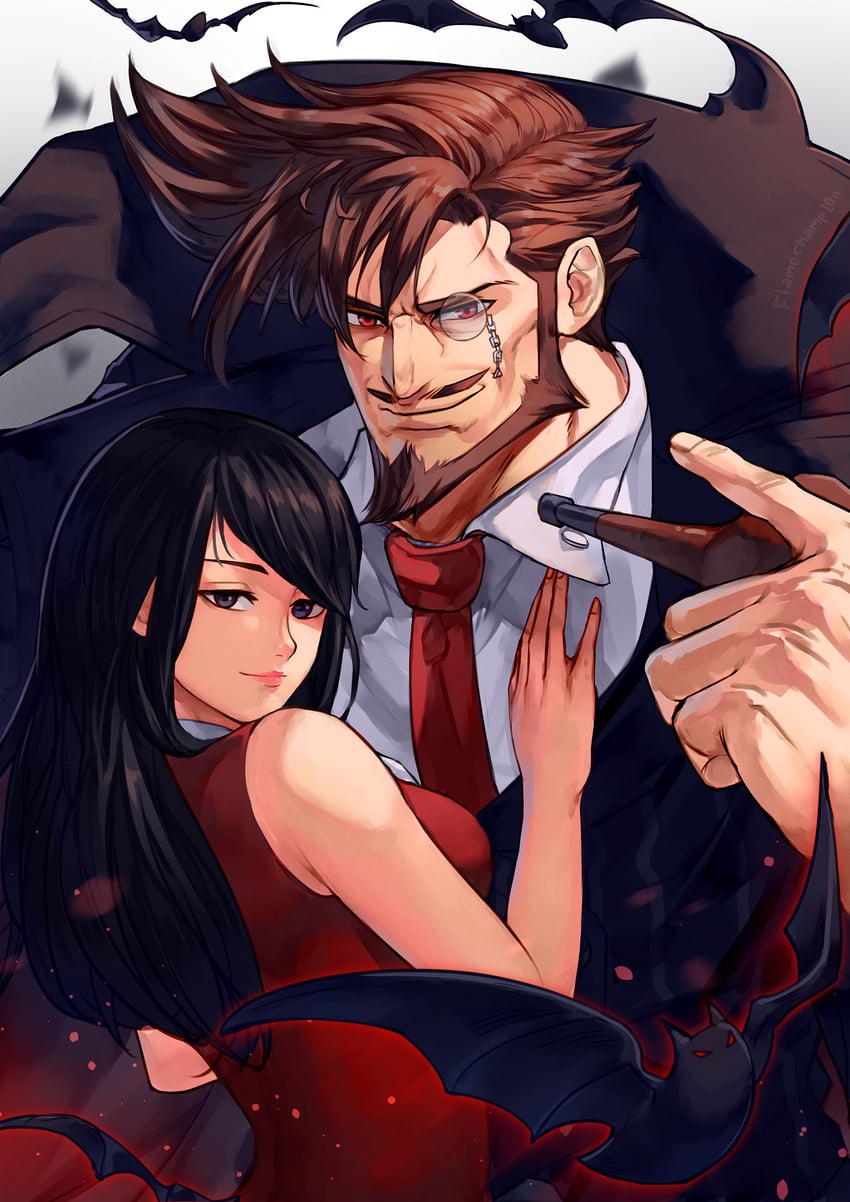 slayer and sharon (guilty gear and 1 more) drawn by flamechamp10n