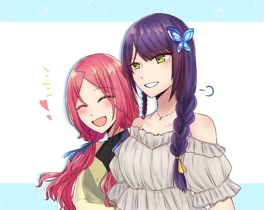 funada kiito and shiba tomoshibi (assault lily) drawn by nigari_(ngari_0115)