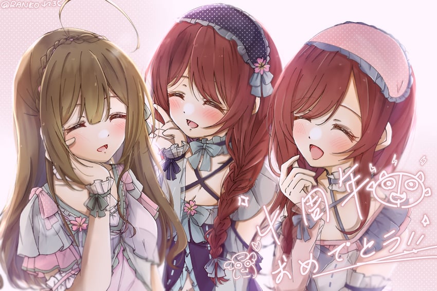 osaki amana, kuwayama chiyuki, and osaki tenka (idolmaster and 1 more) drawn by yukiwanabiku