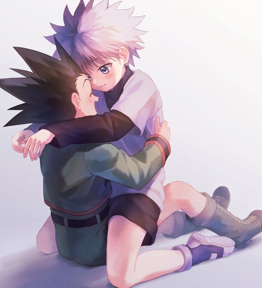 killua zoldyck and gon freecss (hunter x hunter) drawn by ganbare_nullkun
