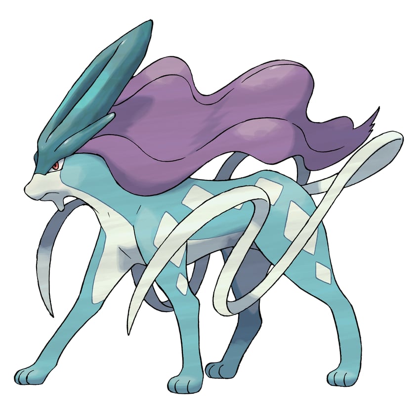 suicune (pokemon and 1 more) drawn by sugimori_ken