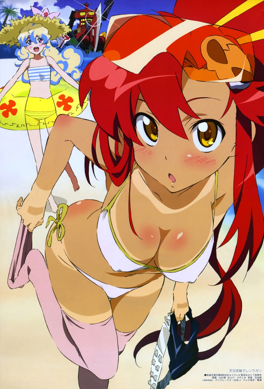 yoko littner, nia teppelin, and dai-gurren (tengen toppa gurren lagann and 1 more) drawn by yamaguchi_satoshi