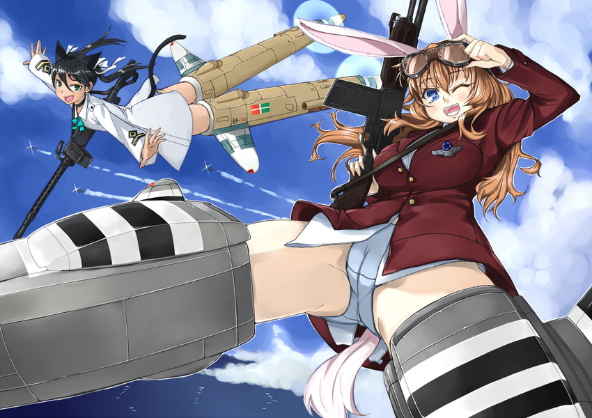 charlotte e. yeager and francesca lucchini (world witches series and 1 more) drawn by komusou_(jinrikisha)