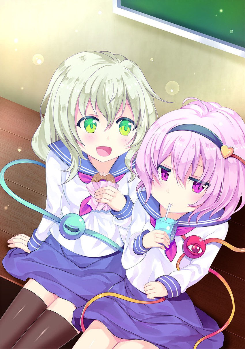 komeiji koishi and komeiji satori (touhou) drawn by swami