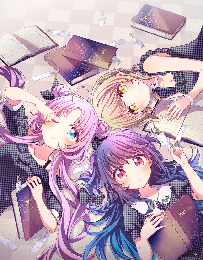 konohoshi umika, akeuchi yuu, and takaragi haruno (hoshikuzu telepath) drawn by ookuma_rasuko