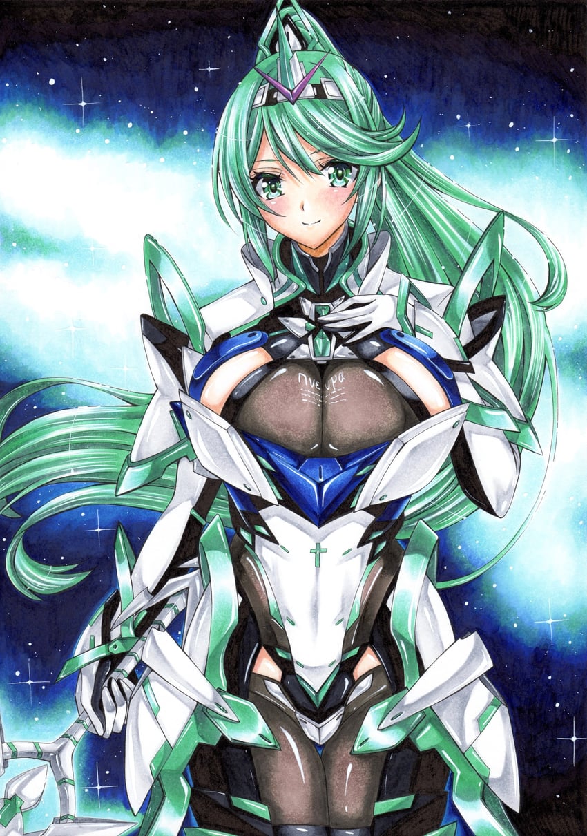 pneuma (xenoblade chronicles and 1 more) drawn by hmdark-9
