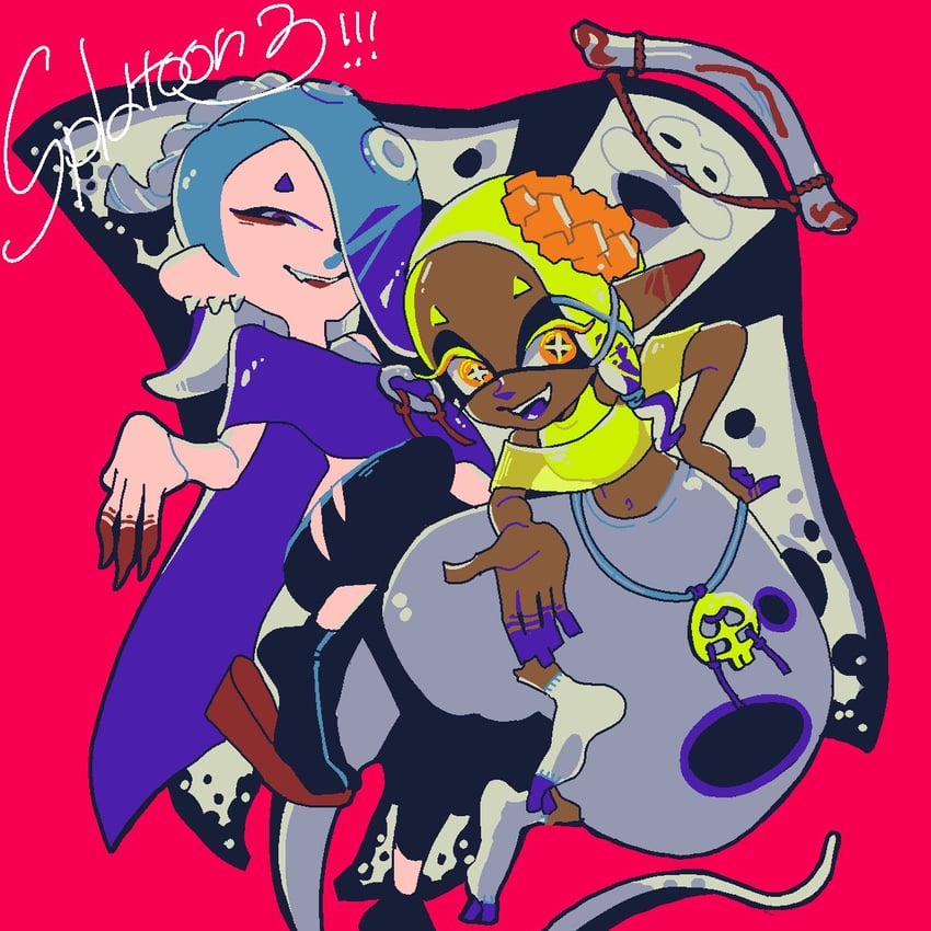 shiver, frye, and big man (splatoon and 1 more) drawn by katsu_noha