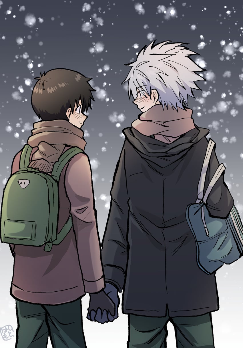ikari shinji and nagisa kaworu (neon genesis evangelion) drawn by hashimo99187365