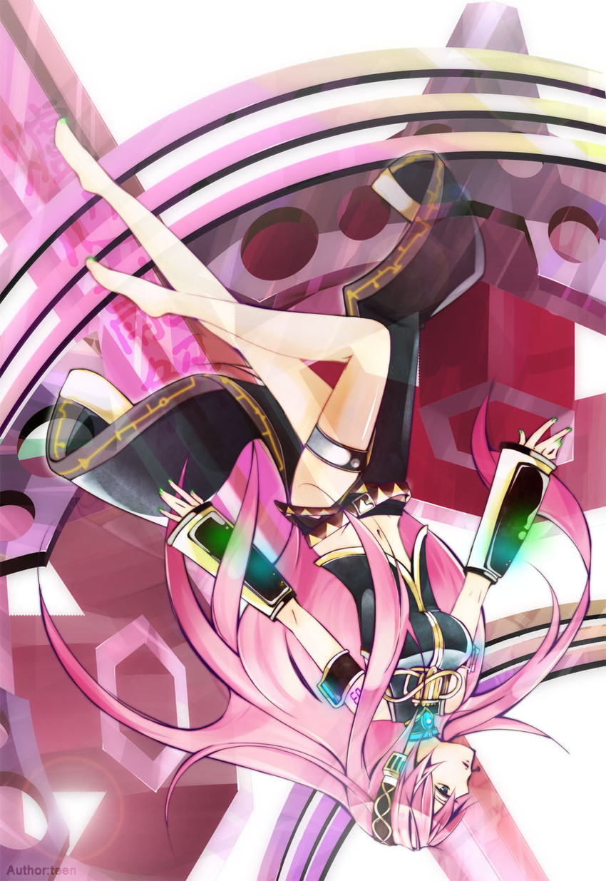 megurine luka (vocaloid and 1 more) drawn by teen123