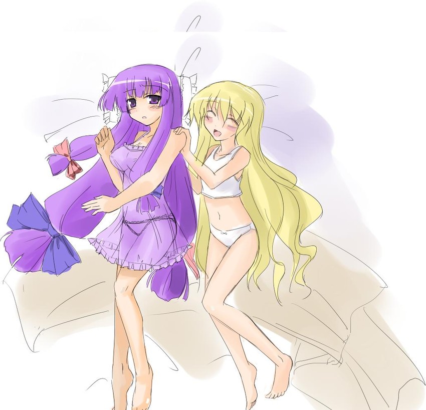 kirisame marisa and patchouli knowledge (touhou) drawn by generic_ooban_yaki