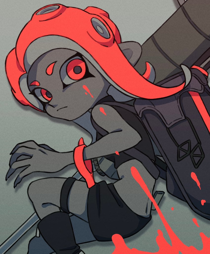 agent 8 (splatoon and 2 more) drawn by oka_kabe