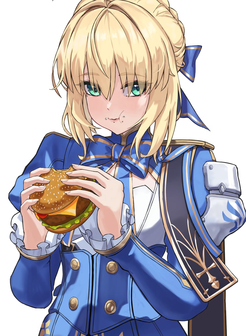 artoria pendragon and saber (fate and 4 more) drawn by kabuto_tong