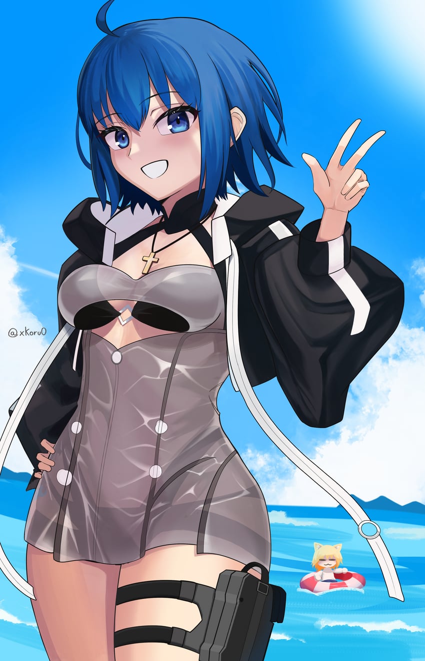 ciel, neco-arc, and mysterious executor c.i.e.l (fate and 3 more) drawn by core_(rofyx69)