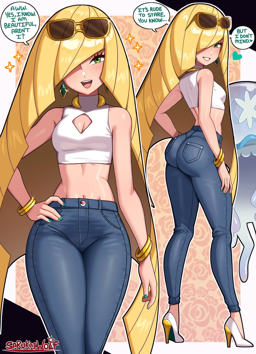 lusamine and nihilego (pokemon and 1 more) drawn by sarukaiwolf