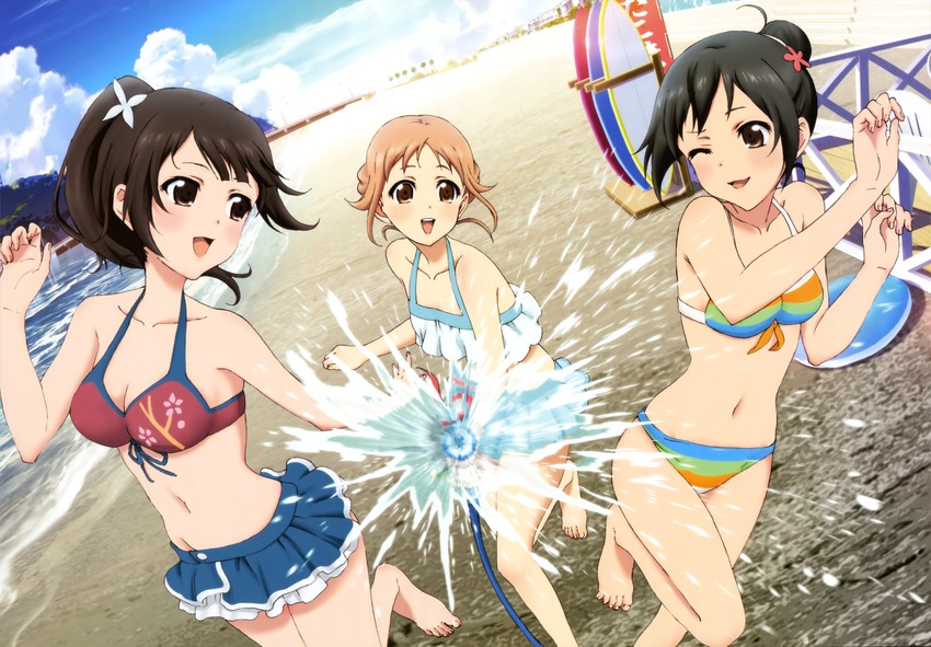 okita sawa, miyamoto konatsu, and sakai wakana (nyantype and 1 more) drawn by miyazaki_tsukasa